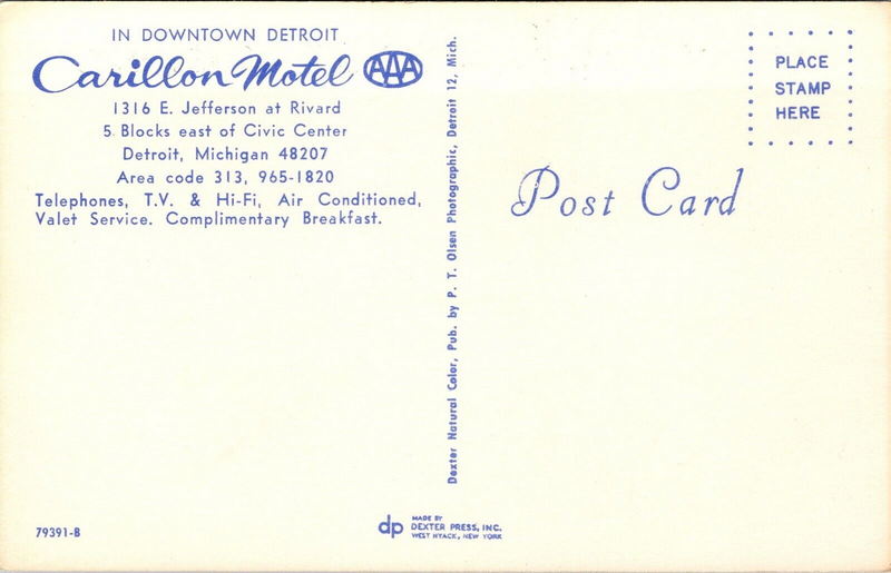 Rivertown Inn & Suites (Carillon Motel) - Old Postcard (newer photo)